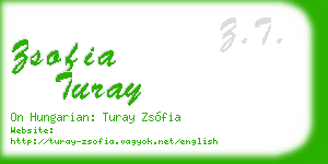 zsofia turay business card